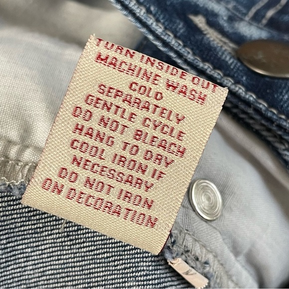 Reba women’s size 4 Skirt denim blue jean raw hem western cowgirl rodeo - Picture 7 of 8